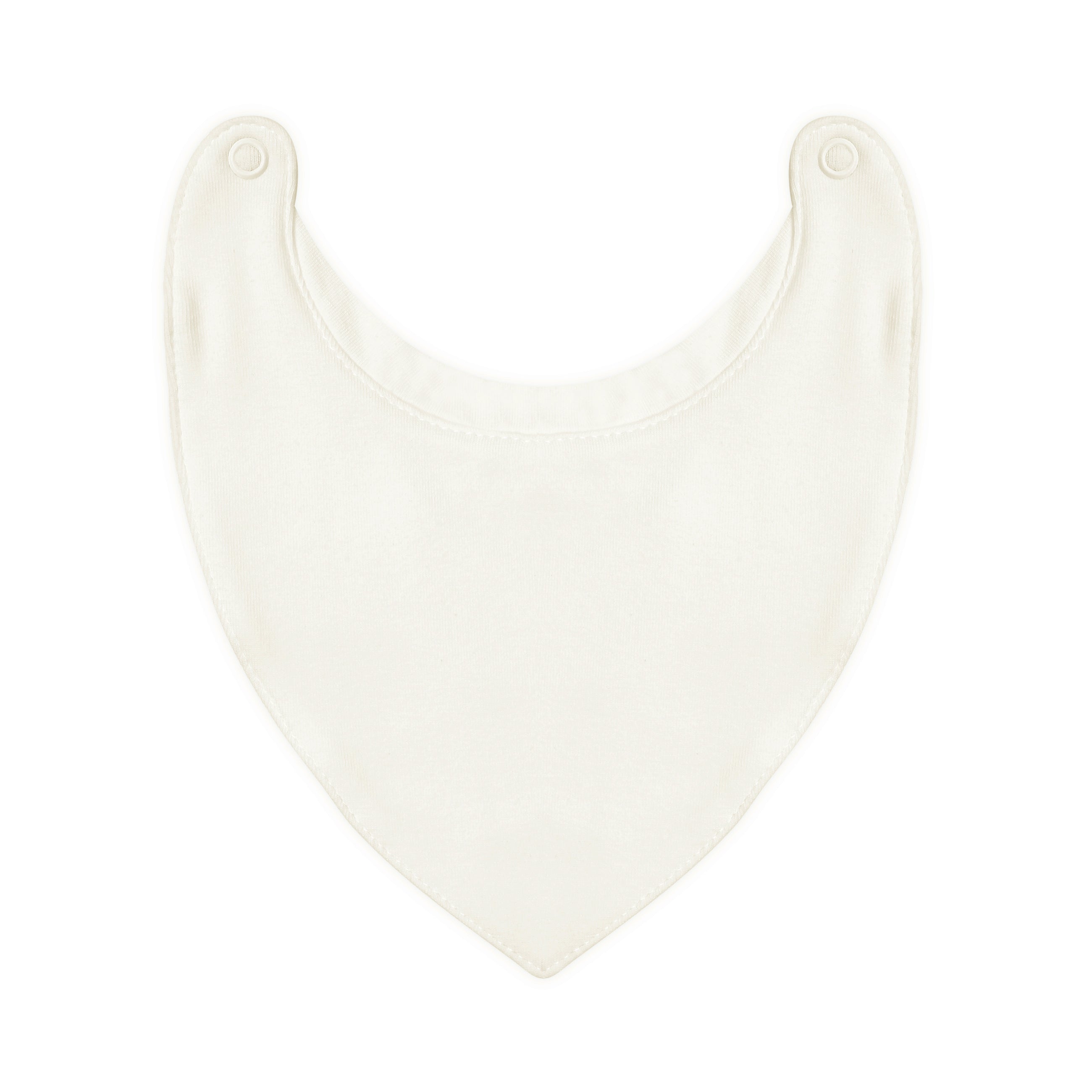 #color_ivory CUUTTI waterproof bib in ivory color on a white background.
